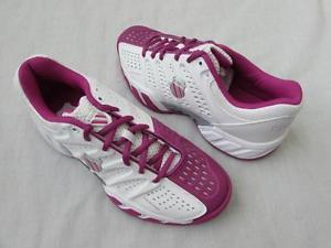K SWISS girls Big Shot Light Varsity magenta pink white tennis shoes NEW