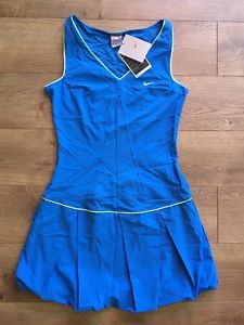 New! NIKE WOMEN'S BLUE FIT DRY DRI-FIT ATHLETIC TENNIS DRESS NWT SMALL