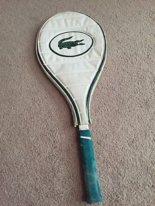 Vintage Lacoste Tennis Racket Cover Composite Top Glass Fiber Size L 4-4.5 Full