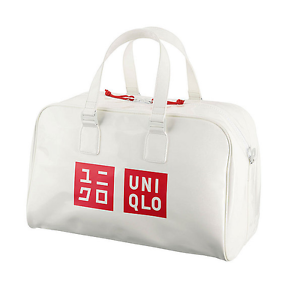 Rare UNIQLO Enamel Boston Bag Kei Nishikori Model Tennis White 2016 AustralianOP