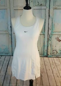Nike Womens White Tennis Dress Shelf Bra Size Small