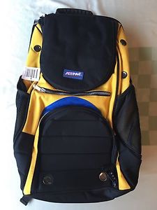 NEW JETPAC LIFE IS TENNIS BAG RACKET BACKPACK SLING BAG BLACK AND YELLOW