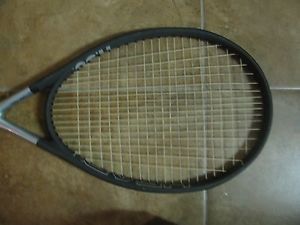 Head Ti S6 Tennis Racquet, Fue Nicks from play. New Strings Synthetic Gut 60 lb