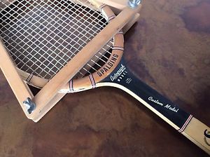 Vintage Spalding NO Autograph Model Wood Tennis Racket Racquet Belgium EXC