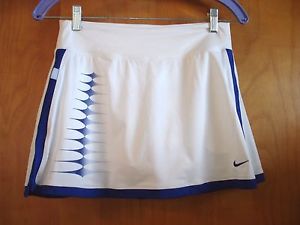 NIKE Dri-Fit Tennis Skirt Skort White & Blue NEW Size Small NWT Style #447052