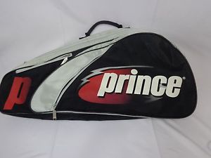 Prince two racquet Tennis carry bag red/black/gray 29