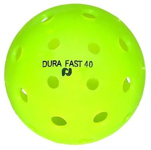 Pickle-Ball, Inc. Dura Fast 40 Outdoor Pickleball. 6-Pack, Neon Green