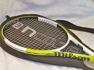 Wilson nCode nPRO MidPlus Tennis Racquet 4 1/2 Demo w Case Very Good