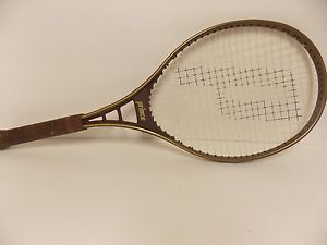 PRINCE INTERNATIONAL TENNIS RACKET 4 1/4 GRIP GOLD & BROWN