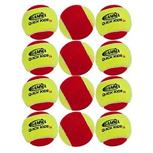 Gamma Sports Kids Training Transition Balls Yellow/Red Quick Kids 36 12-Pack