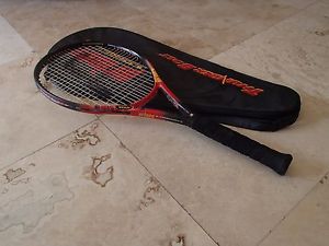 PRINCE THUNDER BOLT LONGBODY OVERSIZE 115 SQ IN - 4 1/2'' TENNIS RACQUET W/ CASE