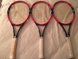 Wilson Pro Staff RF 97 - three racquets - Roger Federer - 4 3/8