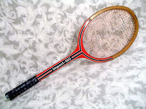 Vintage SPALDING IMPACT-180 RED Wooden Tennis Racket Cute Eccentric!!