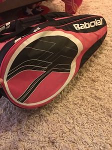 pink 6 + racket babolat tennis bag