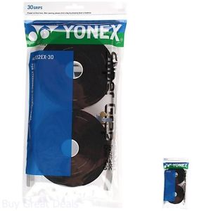Yonex Super Grap 30-Pack Racket Grips, Black