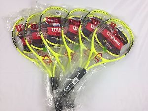 Lot Of 6 Wilson Tennis Racquets 4 3/8 Grip Rackets