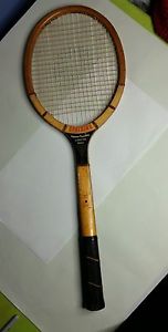 VINTAGE Spalding 1950s MERCER BEASLEY Signature Model Wood Tennis Racquet