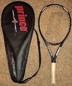Prince O3 Silver Oversize 118 head 4 3/8 grip (size 3) Tennis Racquet GUC + case