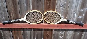 Vintage JACK KRAMER Wood Tennis Racquet Lot (2) "FLIGHT"