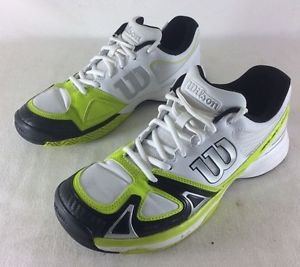 Wilson Men's Rush Evo Tennis Shoe Trainers Sports Shoes Size 9 White Neon