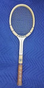 Vintage Wood Tennis Racquet Wilson Speed Flex Fibre Face