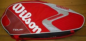 Preowned Wilson K Factor Tour Tennis Bag Backpack Sling Racket Covert Range Bag