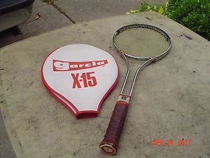Garcia X-15 Steel Tennis Racquet w Cover and L4 Leather Grip