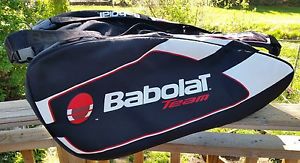 BABOLAT Team Multiple Tennis Racket Bag Black /White and Red