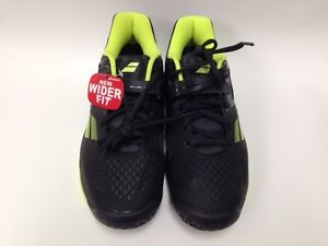 New Mens Babolat Propulse AC Aero Tennis Shoes Size 6.5 Black/Yellow Wider Fit
