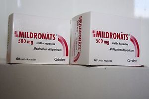 Mildronate® Meldonium 500mgx60N Grindex Original X2 (total 120 capsules)