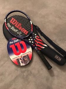 Wilson Pro Staff Tour Classic 6.6 Jim Courier 4 3/8 Stock French Open Must See!!