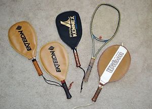 Lot of Vintage Racquetball, Squash + Tennis Rackets Wilson, Ektelon, Kennex, etc