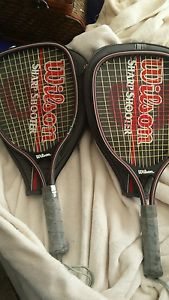 2 Wilson Sharp Shooter Racquetball Racquets With Cover
