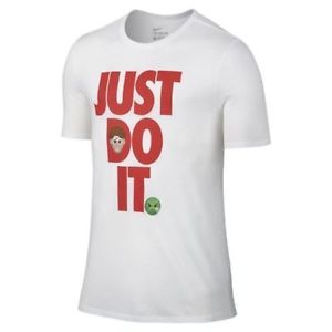 Nike Men's Nikecourt RF Emoji T-shirt Roger Federer Shirt 880481 100 White LARGE image 1