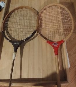 LOT 2 Vintage Spalding & Red Ribbon Racket Rackets