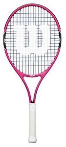 Wilson Girls Burn Pink 25 Racket, Pink/Black, 3.875