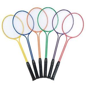 New 6 Pack BSN Badminton Racquet Prism Set of Assorted Sports Racket
