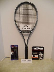 Prince Power Pro 90 Tennis Racquet Racket 4 5/8 NEW STRINGS + GRIP