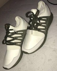 New Adidas Tubular Shoes, White and Olive Green, Size 9.5, Unisex