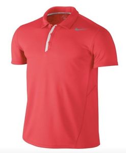 Nike Hombre Drifit Tribunal Waffle Tenis Camiseta Polo Rojo Gris Talla S Nuevo
