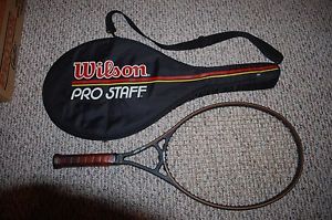 VINTAGE WILSON PRO STAFF St Vincent 125sq Head Tennis Racquet 4.3/8 Grip w/Cover