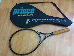 PRINCE PRECISION CONTROL GRAPHITE OVERSIZED TENNIS RACQUET NO5 4 5/8 AND COVER