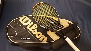 WILSON K FACTOR 98 TOUR TENNIS RACKET RACQUET 4.25 GRIP WITH CASE NICE! NR  Date