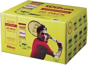 Wilson Championship Extra Duty Tennis Balls, Carton Of 20 Cans