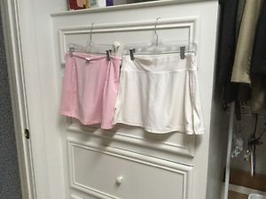 Nike Pink and White Tennis Skirt