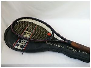 Head Graphite Director Tennis Racket Vtg Racquet MADE IN USA Leather Grip 4 5/8