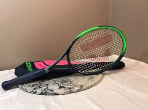 Preowned Donnay  WST Touring Pro Tennis Racquet Green And Blue With Case