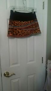 LUCKY IN LOVE Women's Tennis Skort US Size S(4-6) Black/Multi