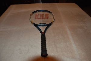 Wilson US Open Logo Double Beam Tennis Racquet, 4 1/4 Grip
