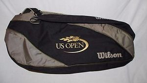 MINT Wilson US Open Triple Thermal Racquet Bag, Black/Gold